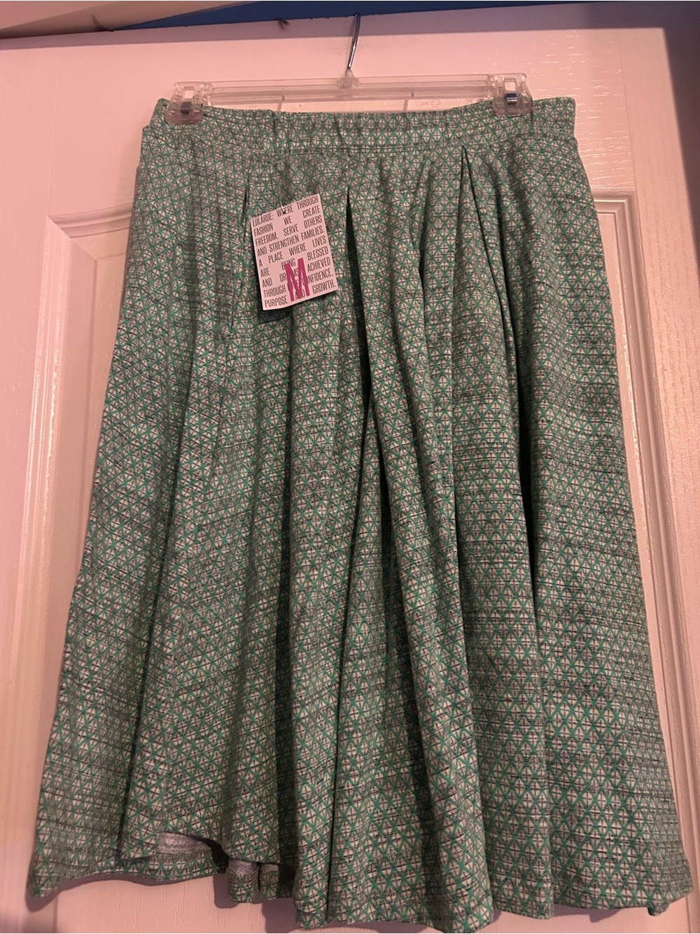 LuLaRoe Madison Geometric A-Line Skirt New Jade